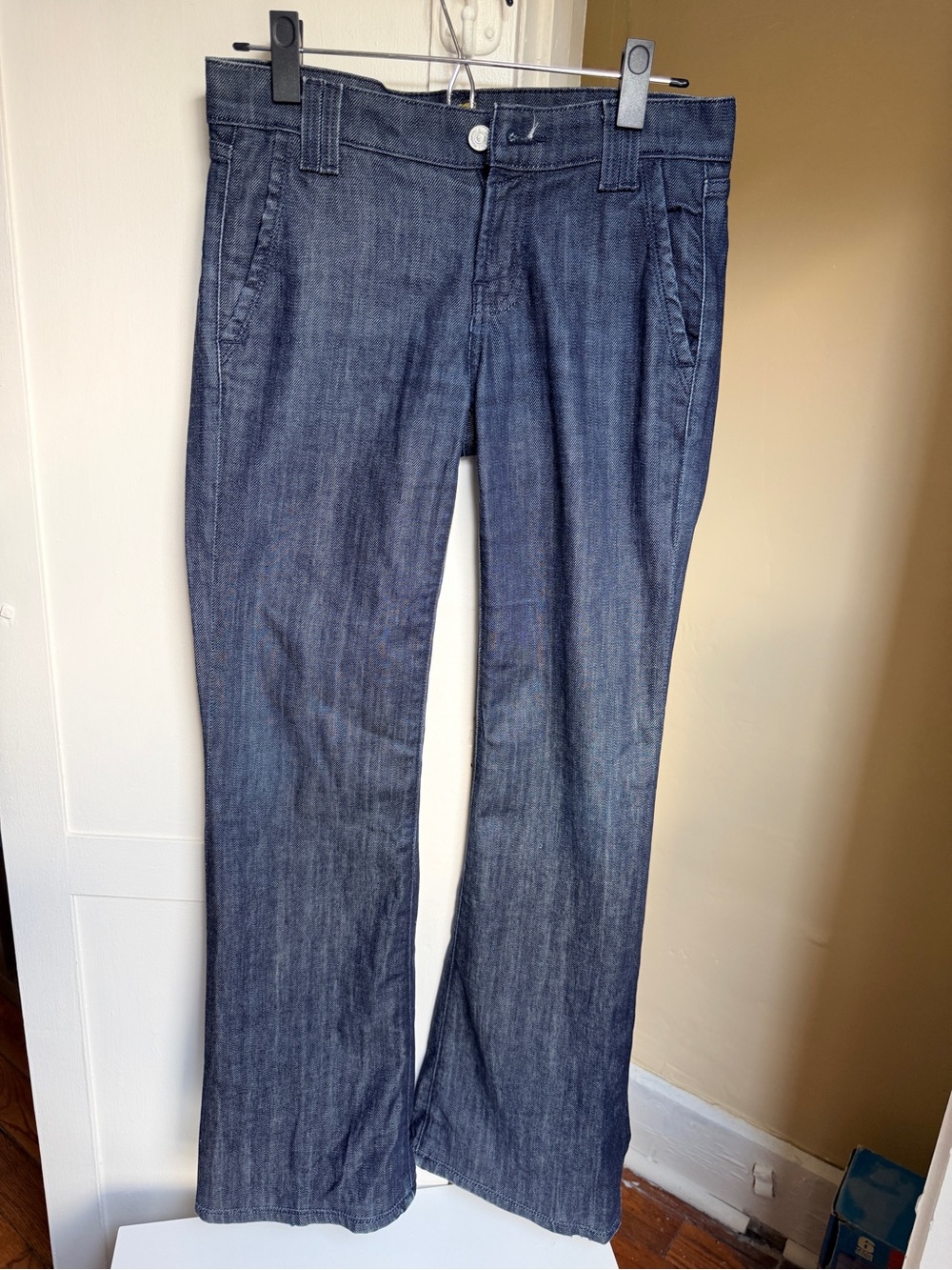 7 For All Mankind Y2K Dark Wash Trouser Flare Jeans Size 26